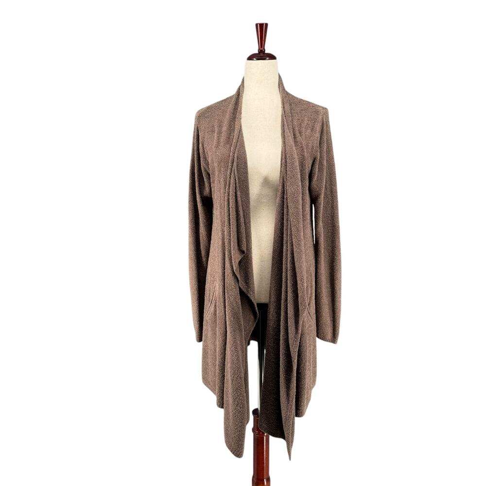 Barefoot Dreams Cozy Chic Lite Open Front Island Wrap Cardigan L/XL Brown 903